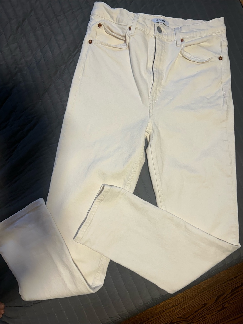 Re/Done Women's Skinny Jeans in White